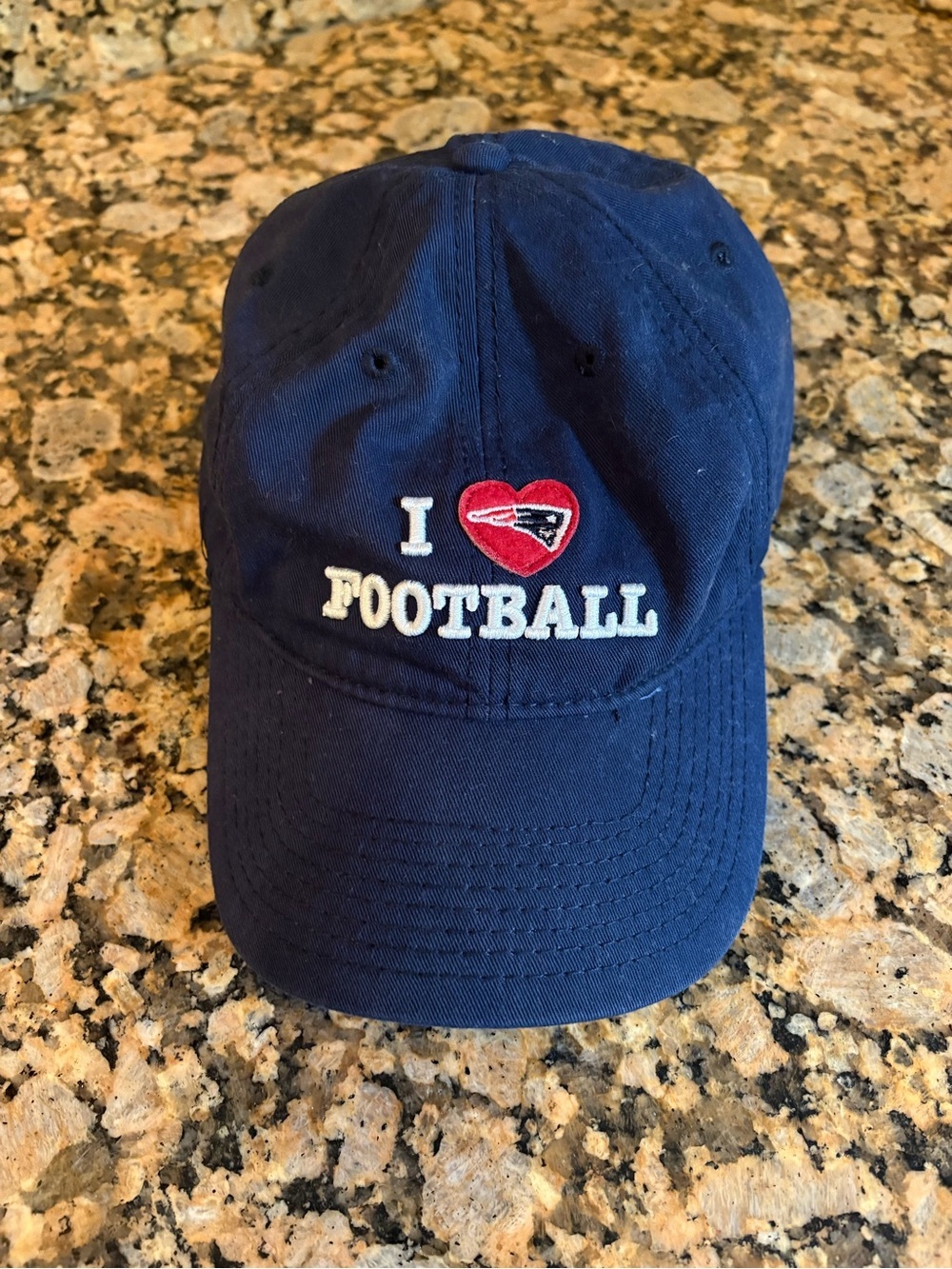 NFL White and Navy Team Apparel Logo Cap